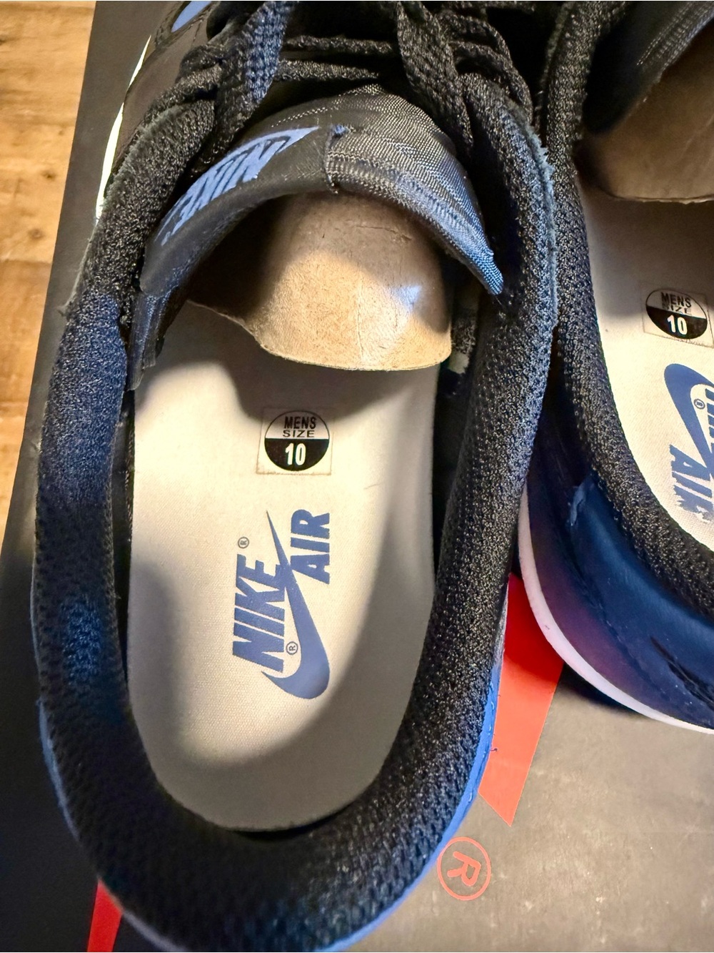 Nike Air Jordan 1 Retro Low Black & Mystic Blue, Size 10, Original Box - Picture 5 of 7